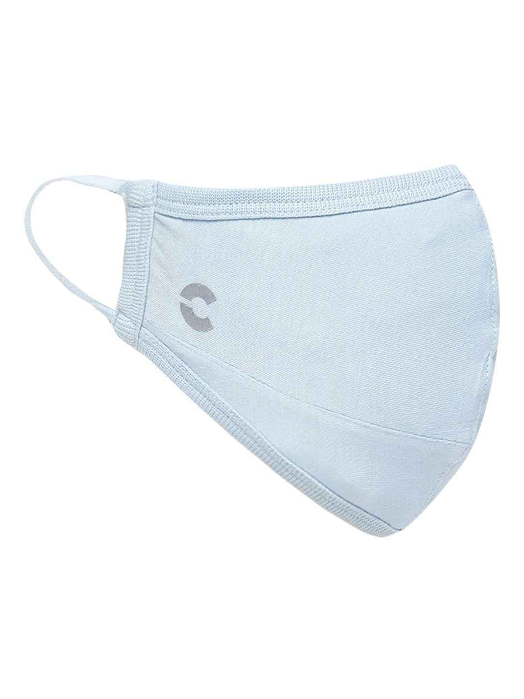 freecultr blue solid anti microbial bamboo cloth mask