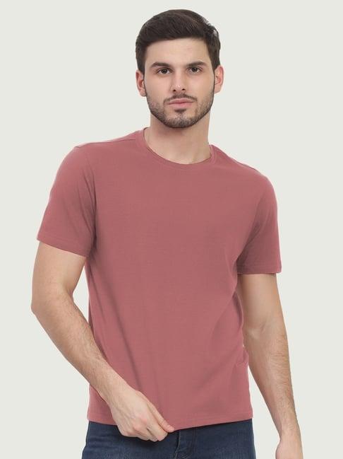 freecultr dusty pink cotton regular fit t-shirt