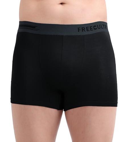 freecultr men's underwear anti bacterial micromodal airsoft trunk - non itch no chaffing sweat proof - size 3xl pack of 1-pot black