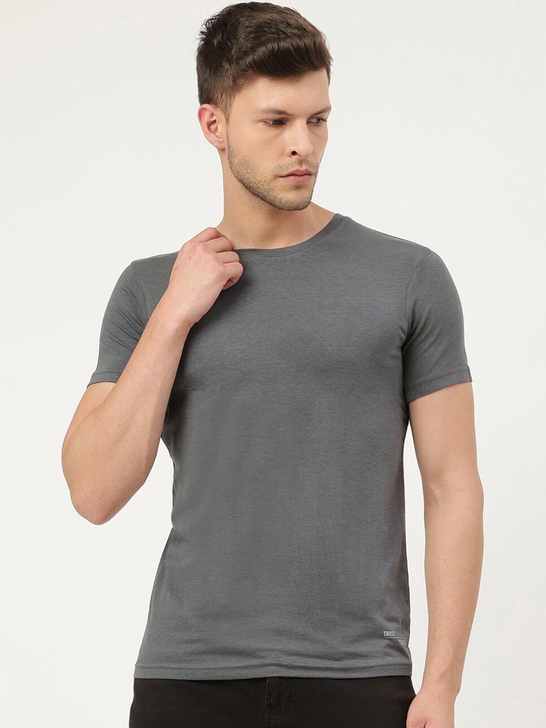 freecultr men charcoal bamboo antimicrobial applique t-shirt