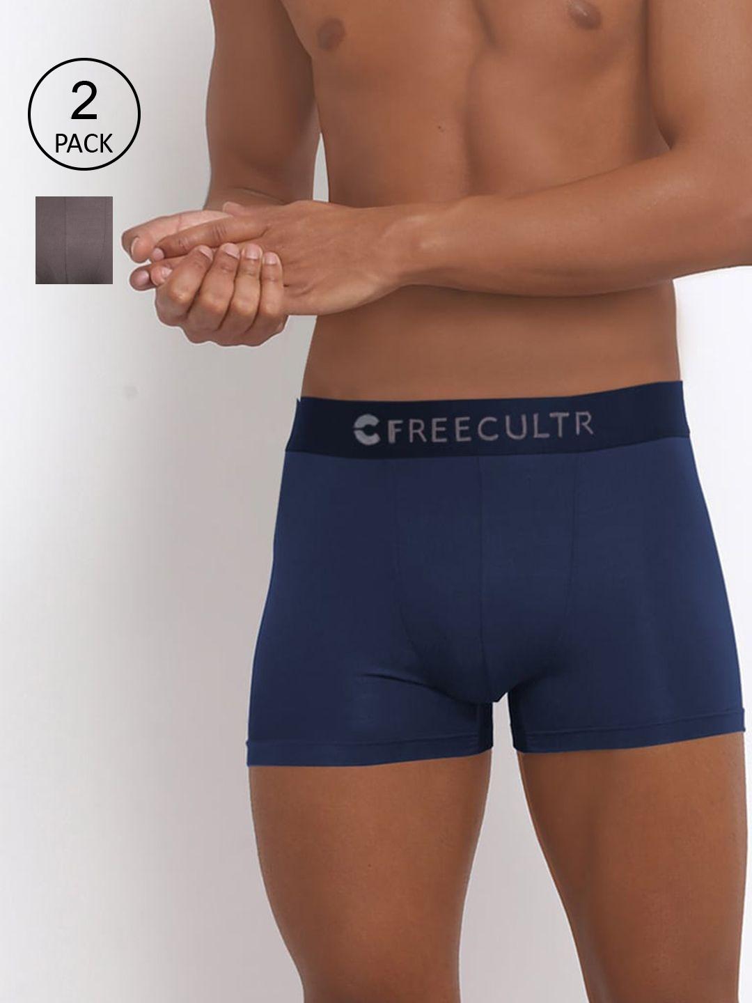 freecultr men pack of 2 solid anti-bacterial trunks fc-cx-t-mg-spb