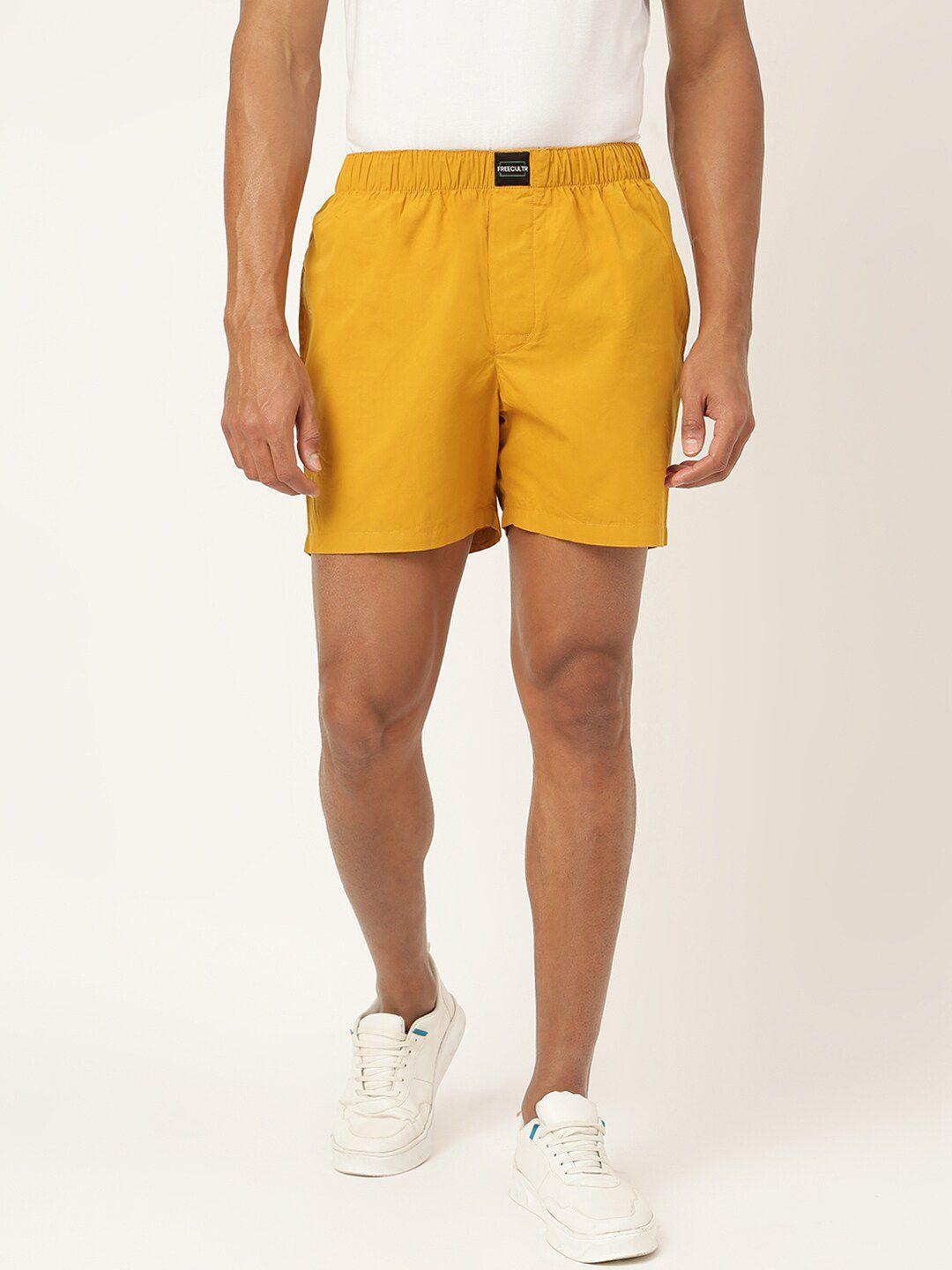 freecultr men yellow micromodal solid boxers