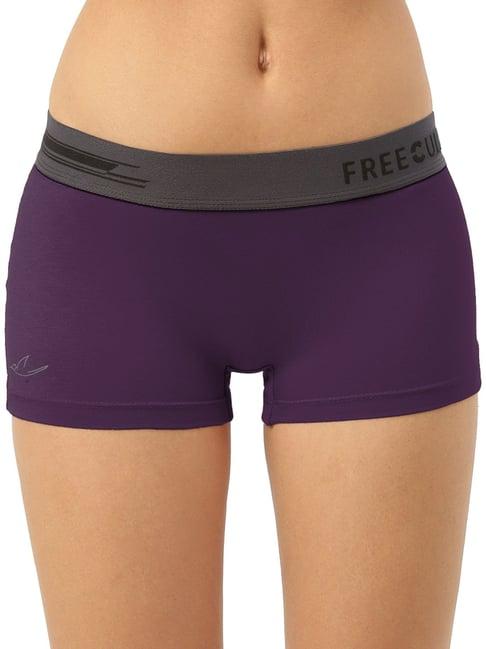 freecultr purple plain boy-shorts panty