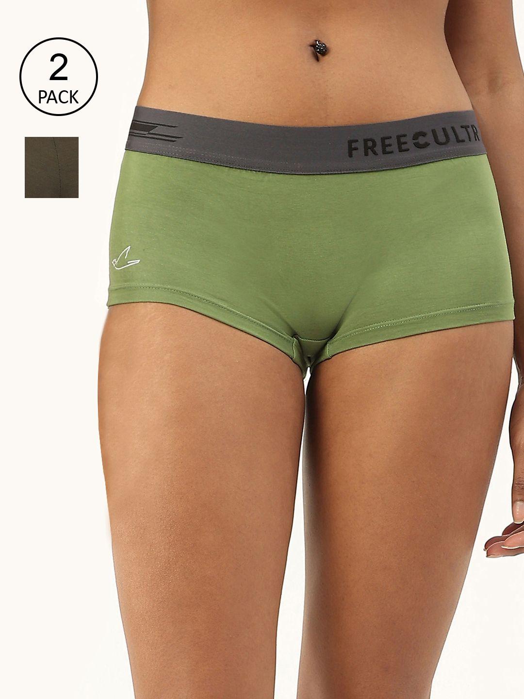 freecultr women pack of 2 anti bacterial micro modal boxer briefs