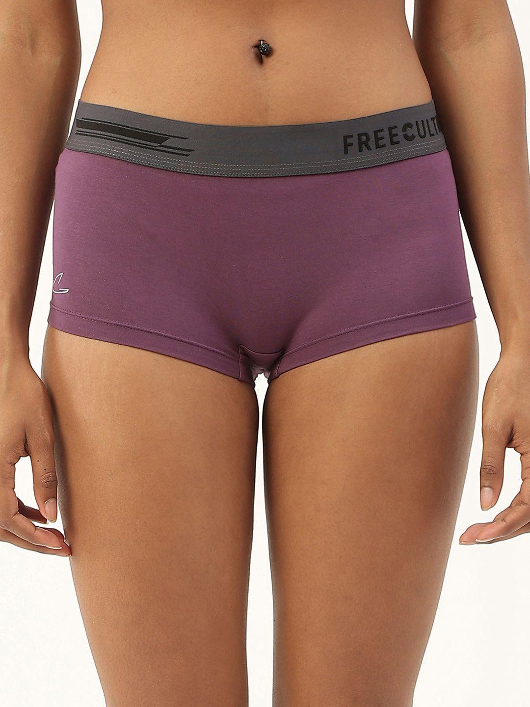 freecultr women violet solid anti-microbial boy shorts fc-wmn-bsrt-b-tv-01_s