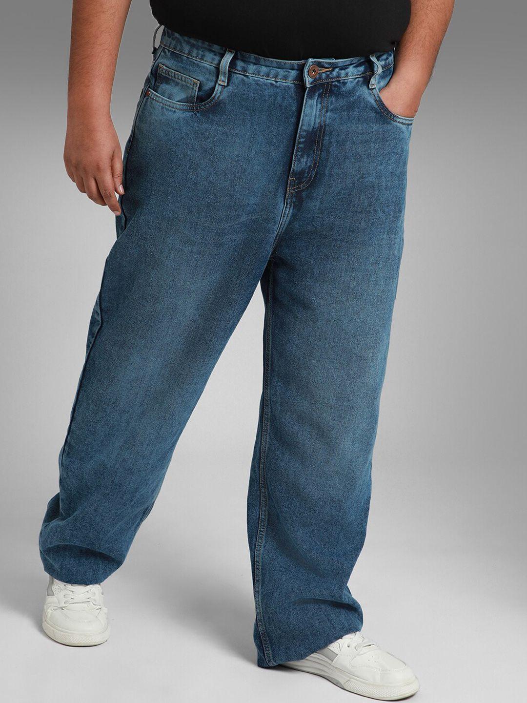 freeform by high star men plus size straight fit light fade jeans