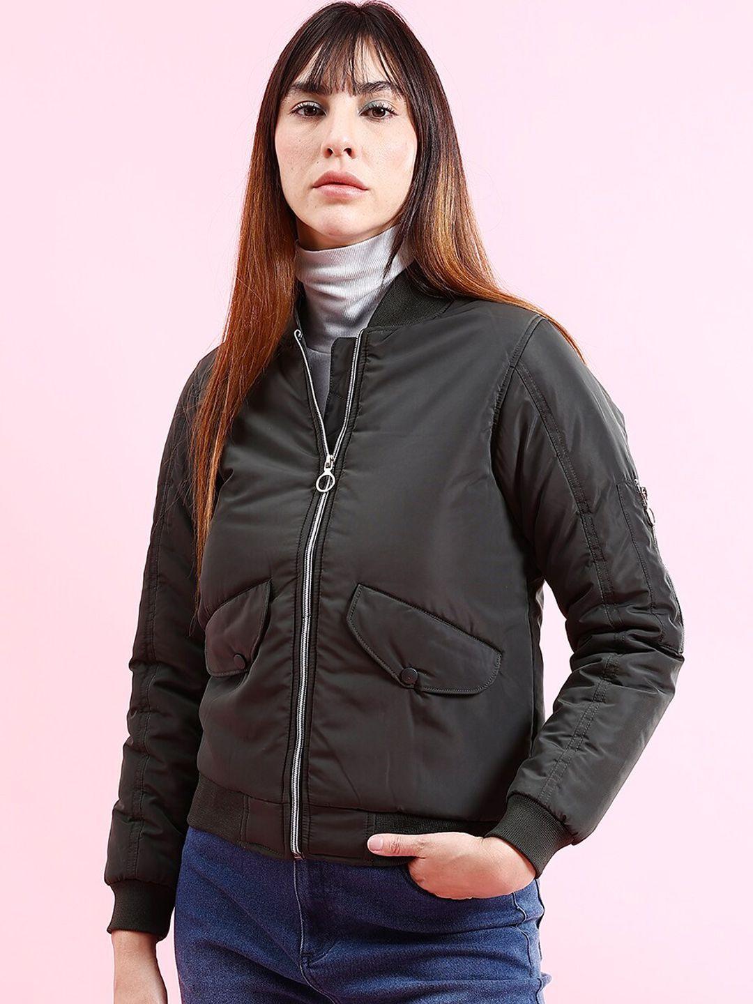 freehand lightweight stand collar bomber jacket