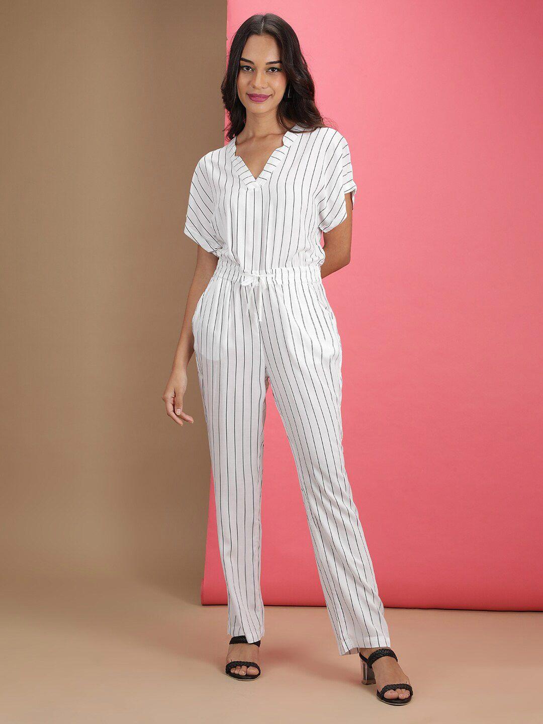 freehand striped basic jumpsuit