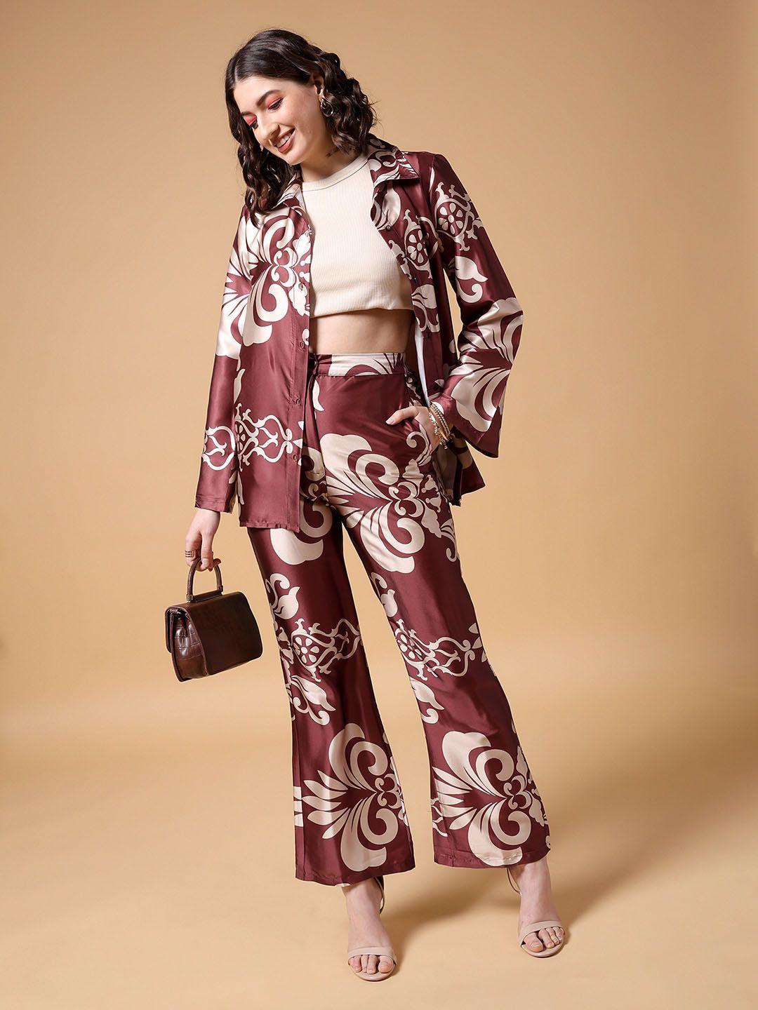 freehand by the indian garage co ethnic motifs printed shirt with trousers