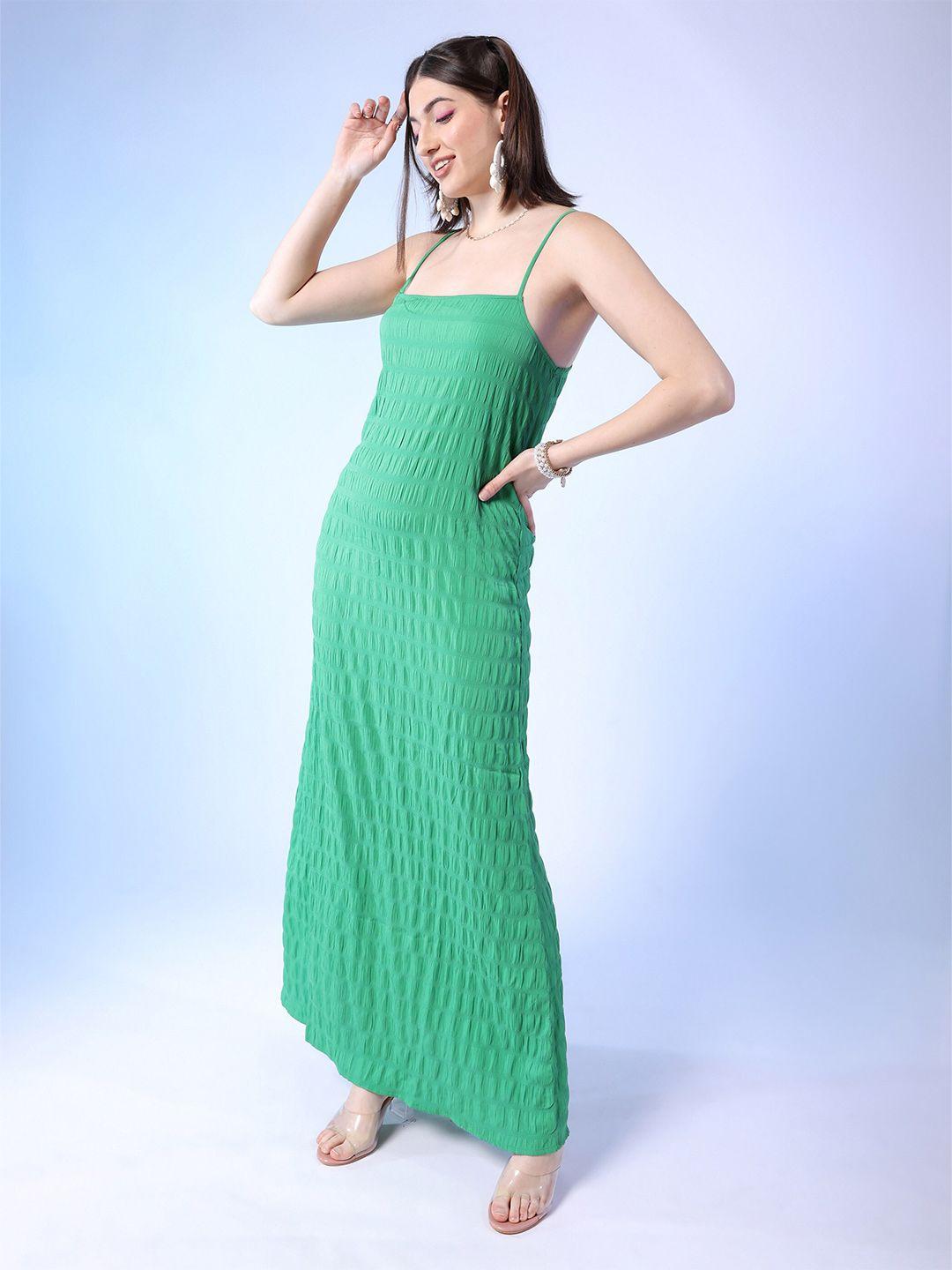 freehand by the indian garage co green fit  flare maxi dress