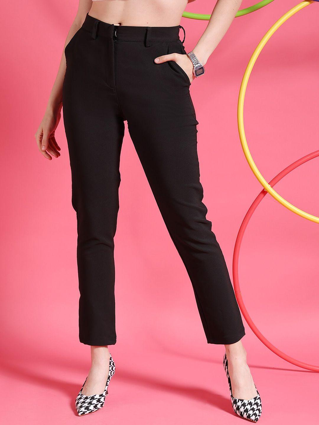 freehand by the indian garage co women black zip trousers