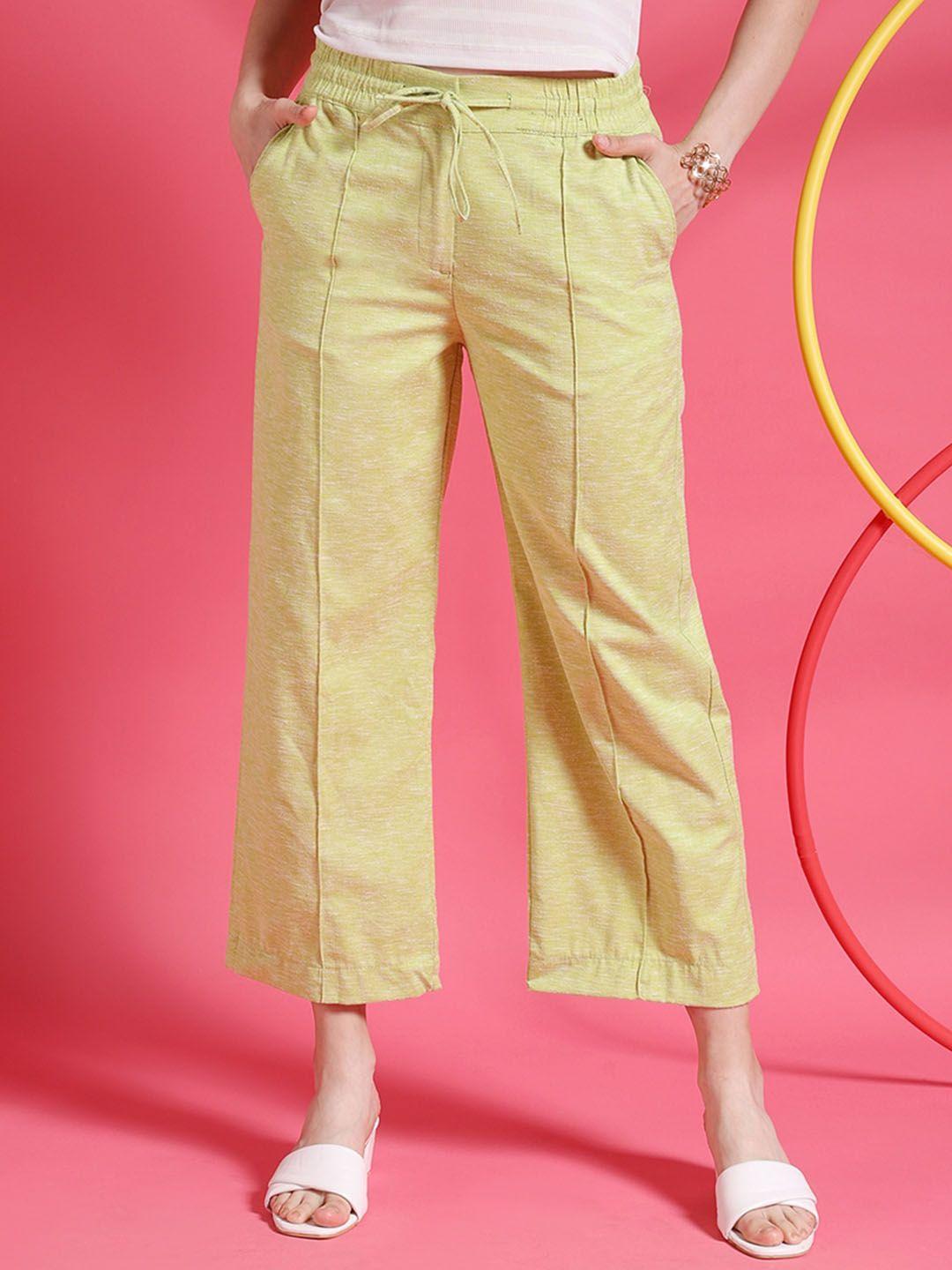 freehand by the indian garage co women green trousers