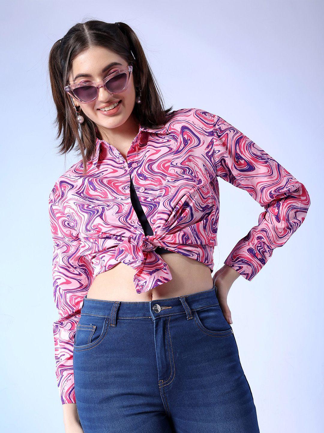 freehand by the indian garage co women multicoloured printed casual shirt