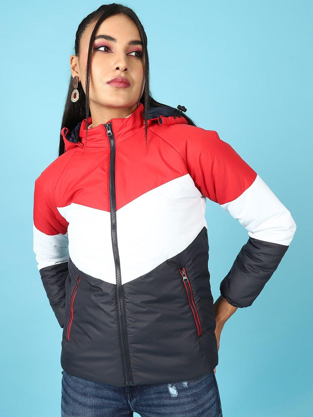 freehand colourblocked puffer jacket