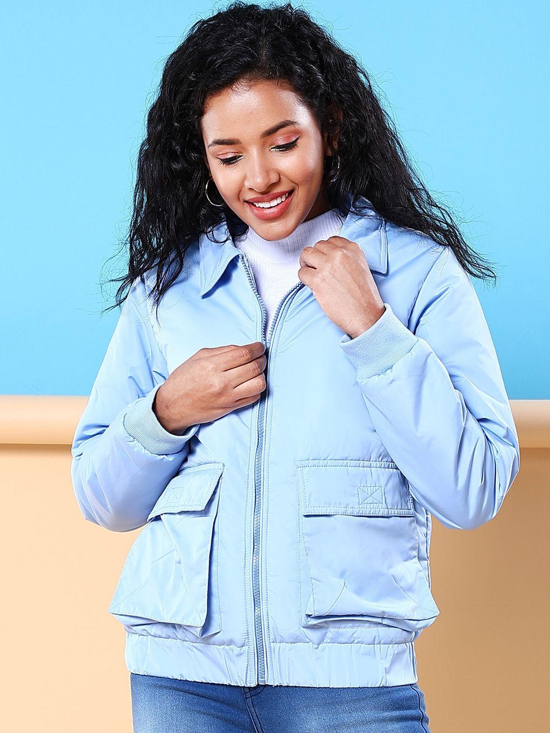 freehand spread collar lightweight bomber jacket