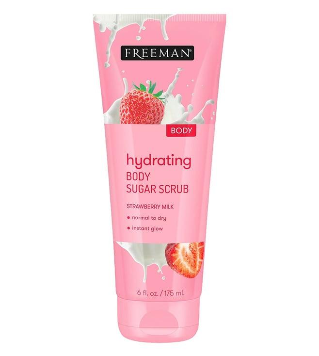 freeman strawberry milk hydrating body sugar scrub - 175 ml
