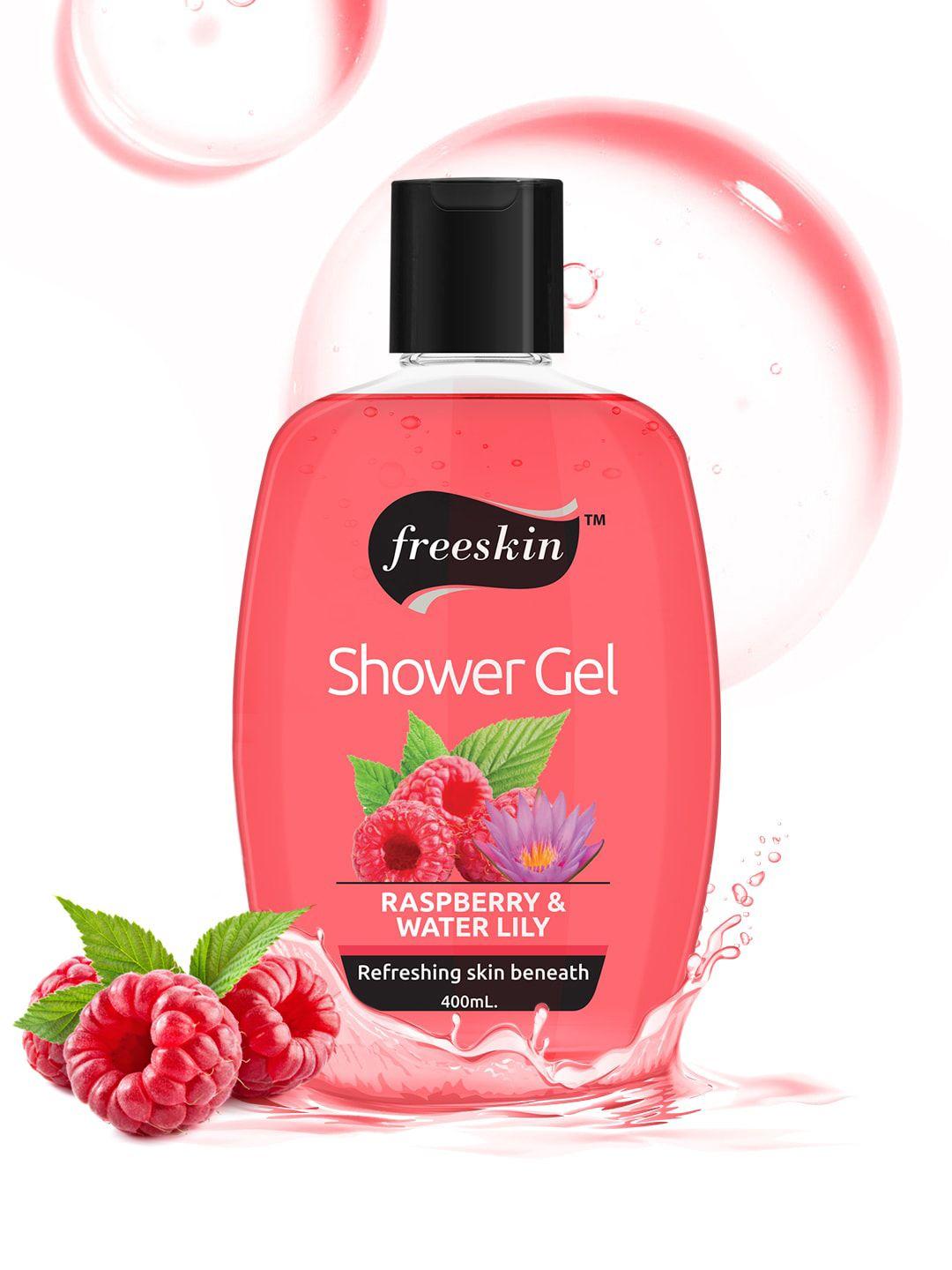 freeskin unisex raspberry & water lily shower gel 400 ml