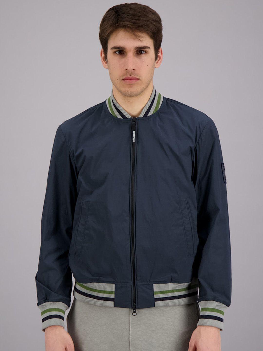 freesoul men blue green bomber jacket