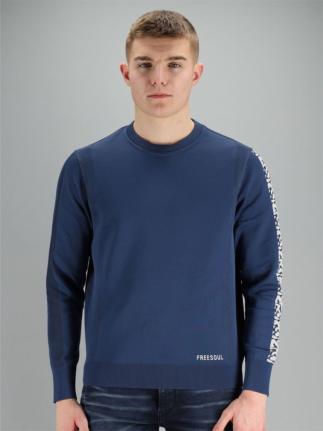 freesoul men blue sweatshirt