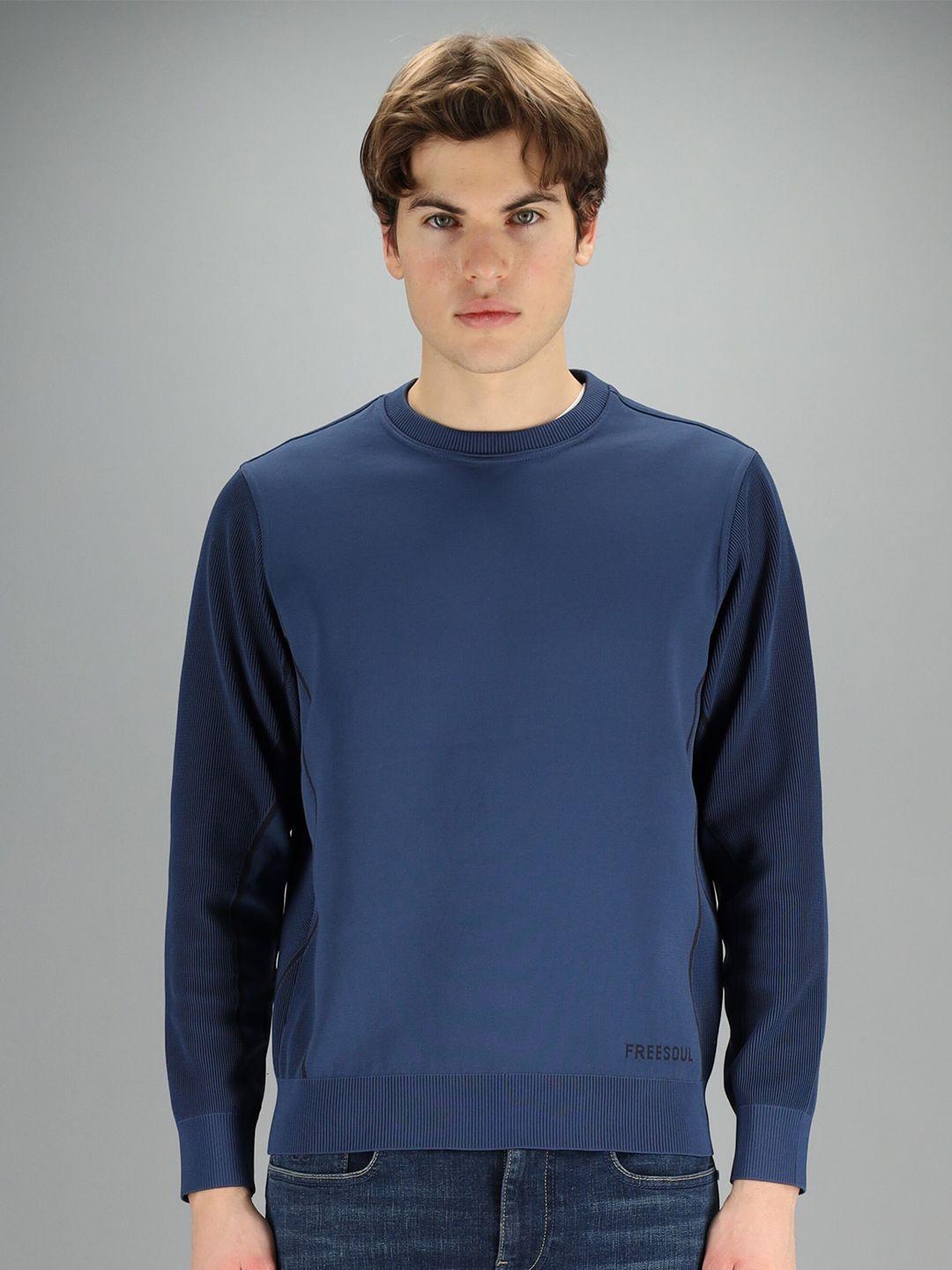 freesoul men blue sweatshirt