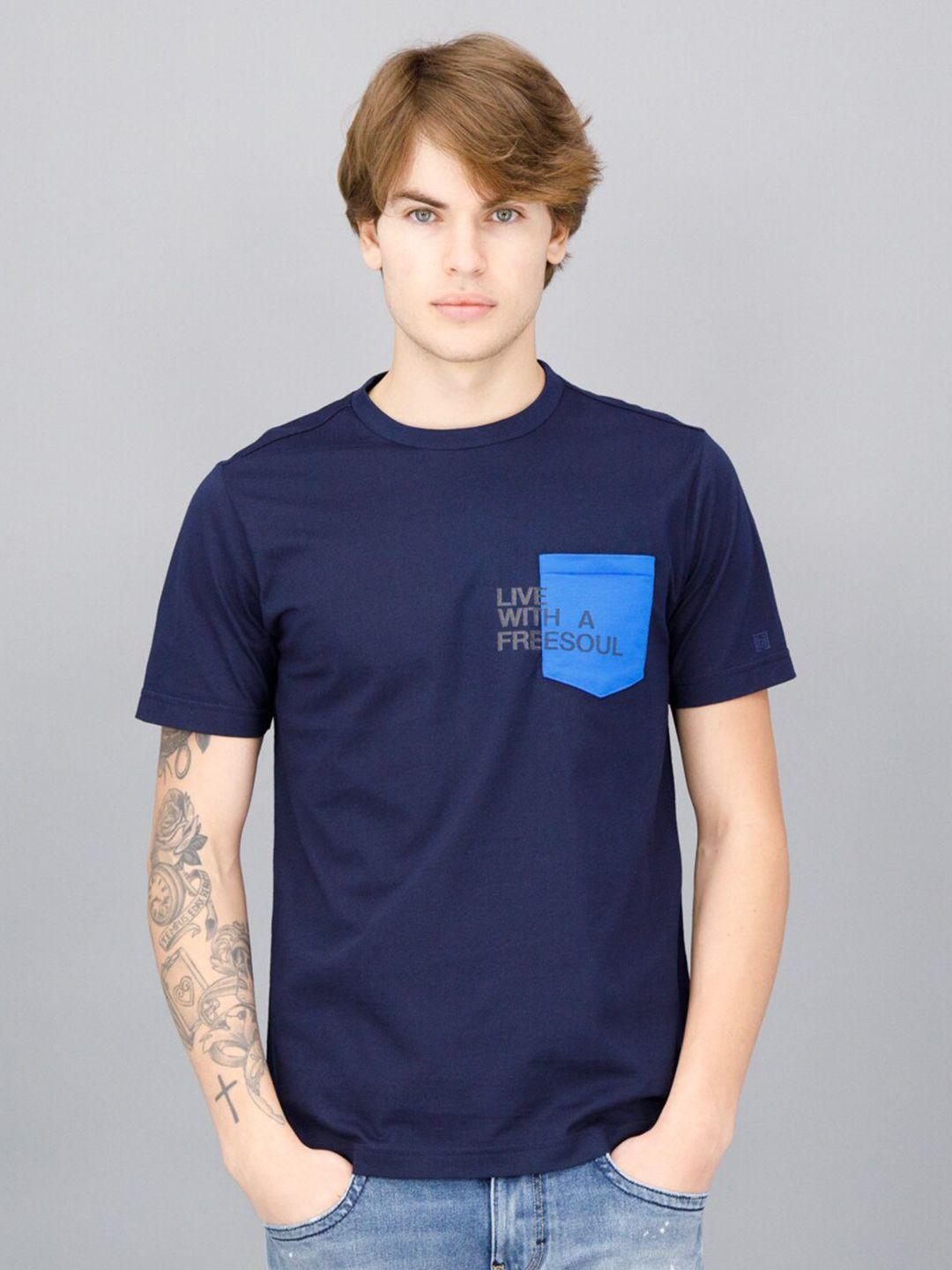 freesoul men blue t-shirt