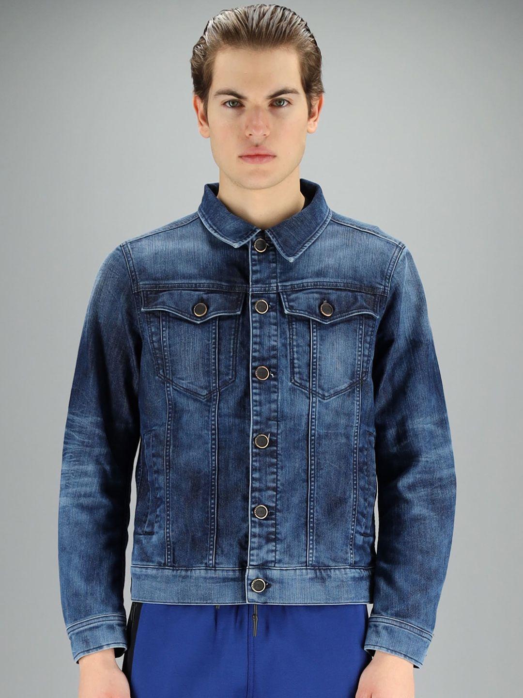 freesoul men blue washed denim jacket