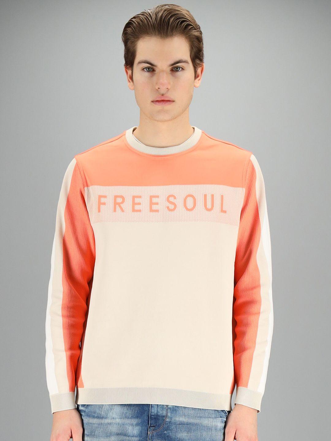 freesoul men coral sweatshirt