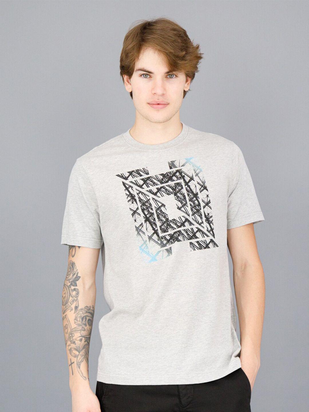 freesoul men grey printed t-shirt