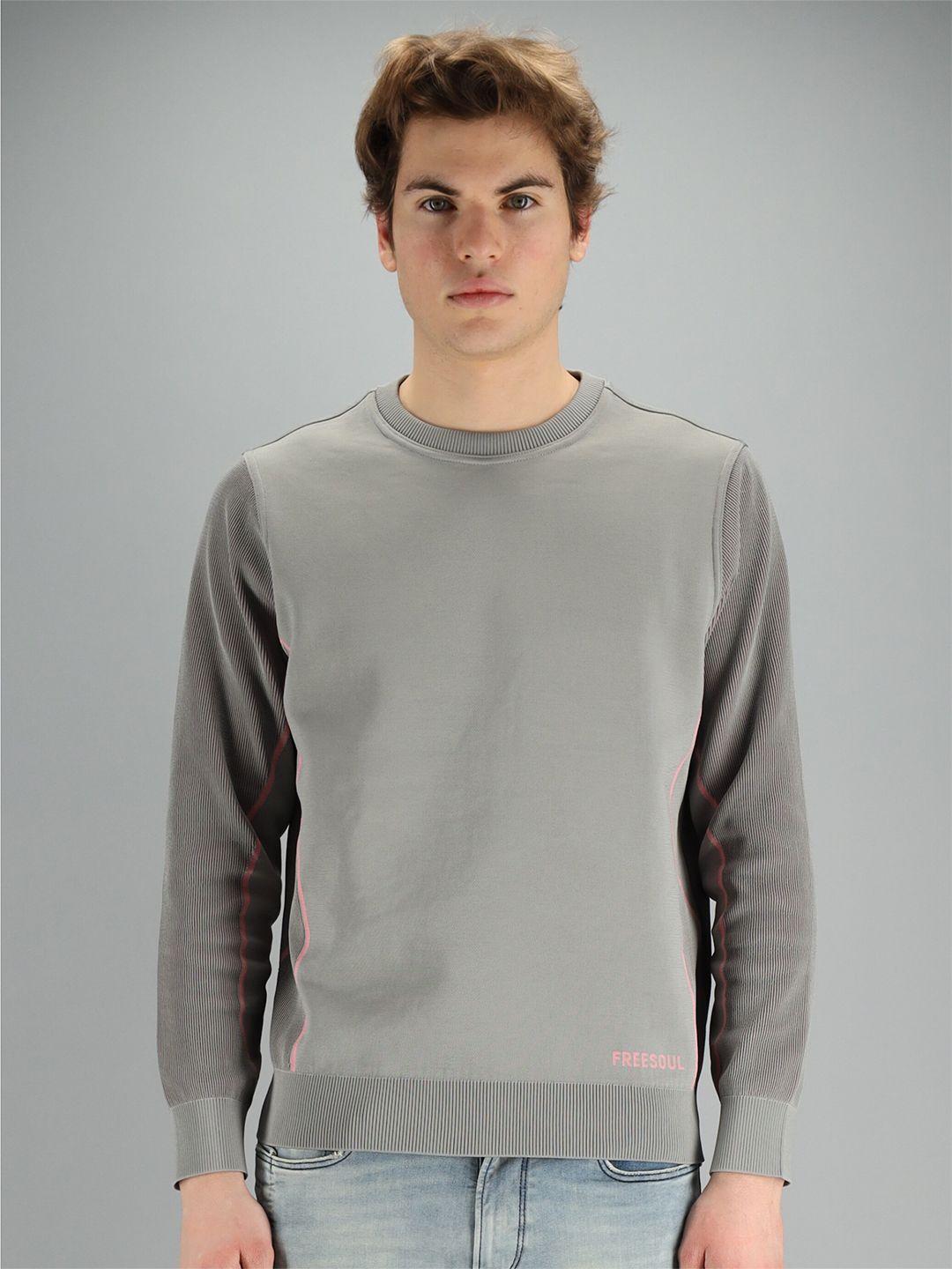 freesoul men grey sweatshirt