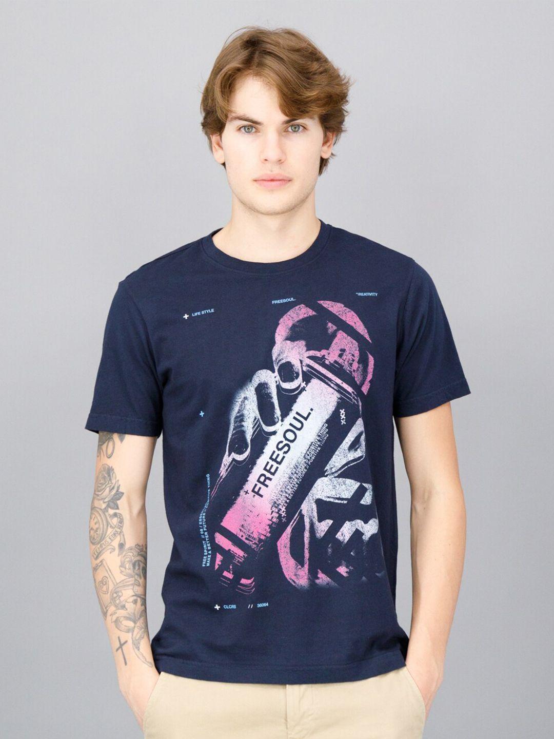 freesoul men printed t-shirt