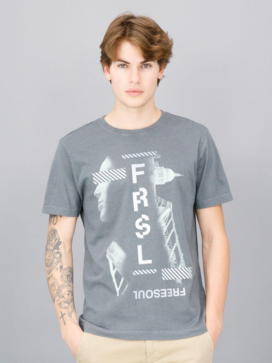 freesoul men typography printed t-shirt