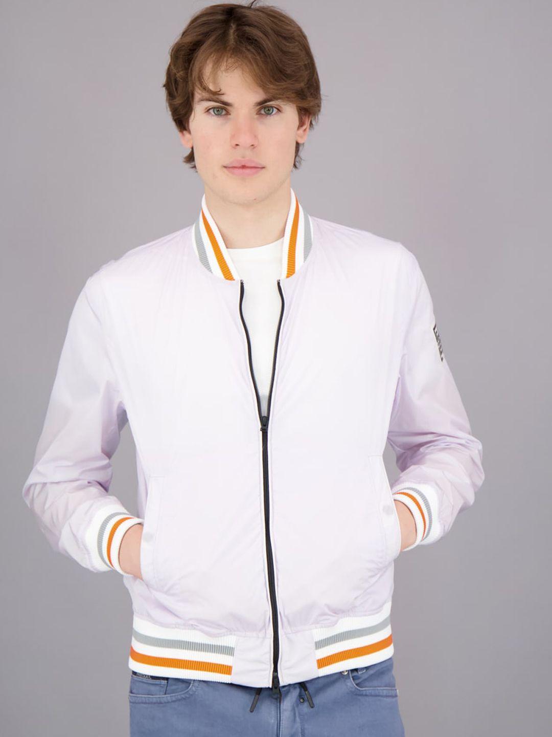 freesoul men white lightweight bomber jacket