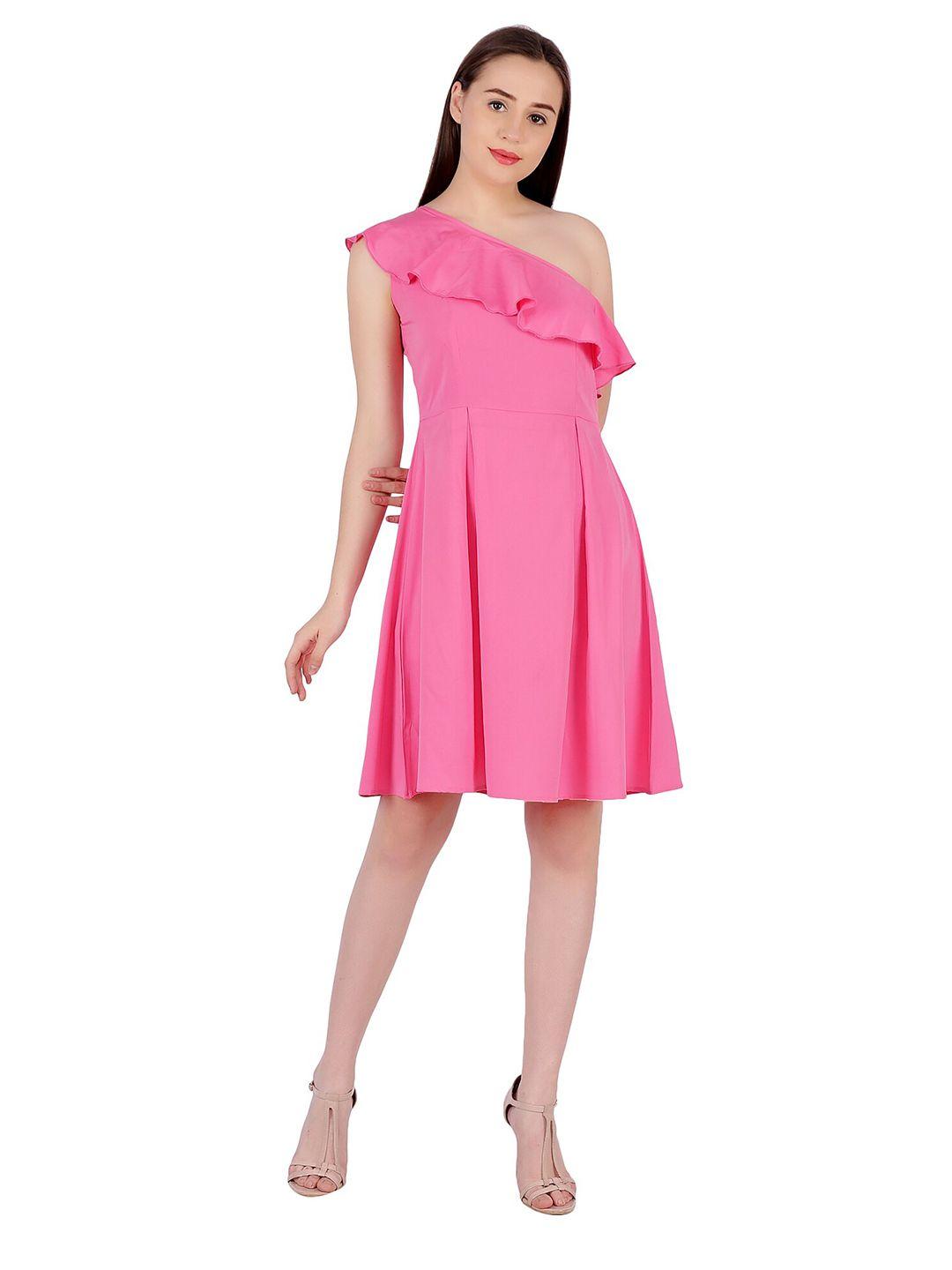 frempy pink & pastel magenta crepe dress