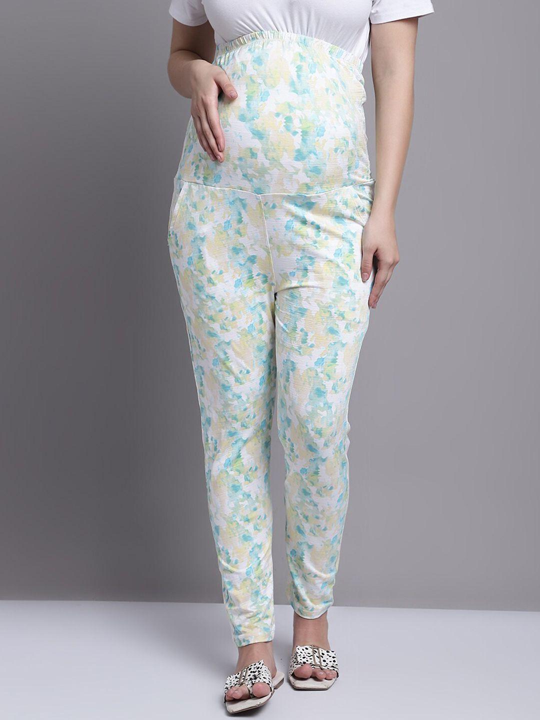 frempy women abstract printed maternity track pant