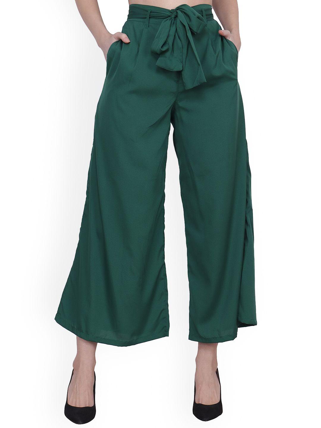 frempy women green original culottes trousers