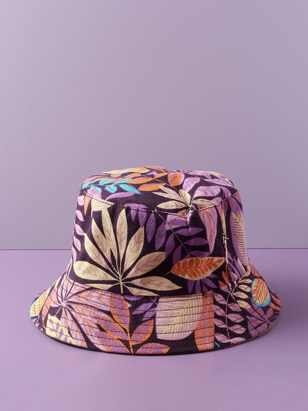 french accent men floral printed bucket hat