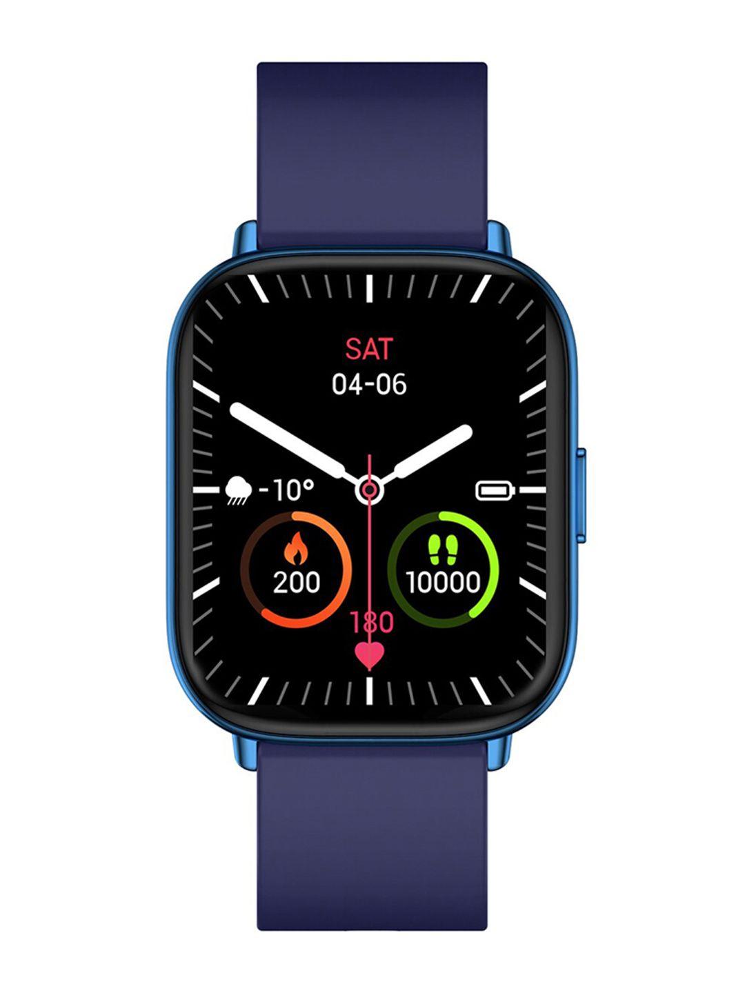 french connection blue solid fit pro full touch smartwatch