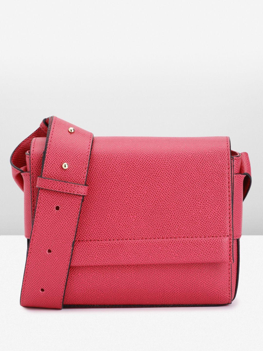 french connection textured pu structured sling bag