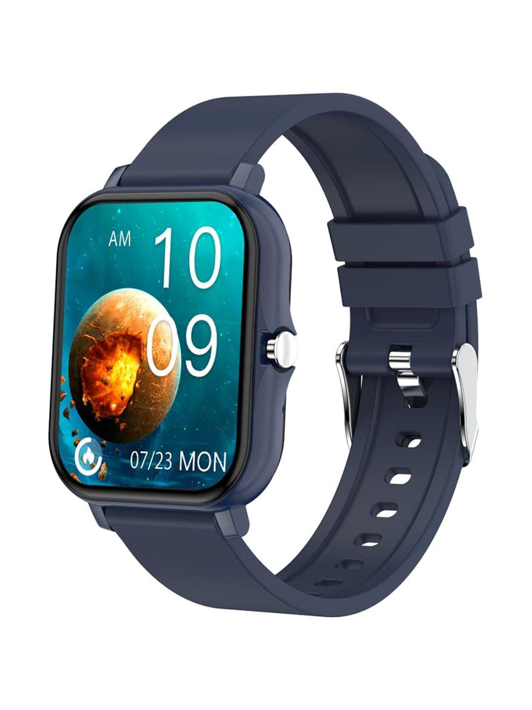 french connection unisex blue screen smartwatch with hrm & smart phone fcuk007b