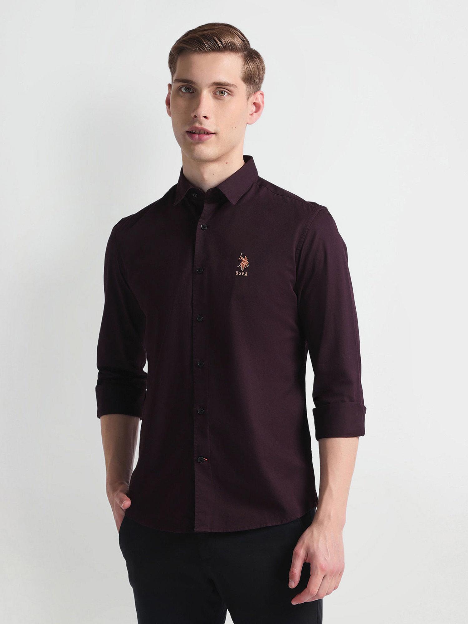 french placket solid shirt