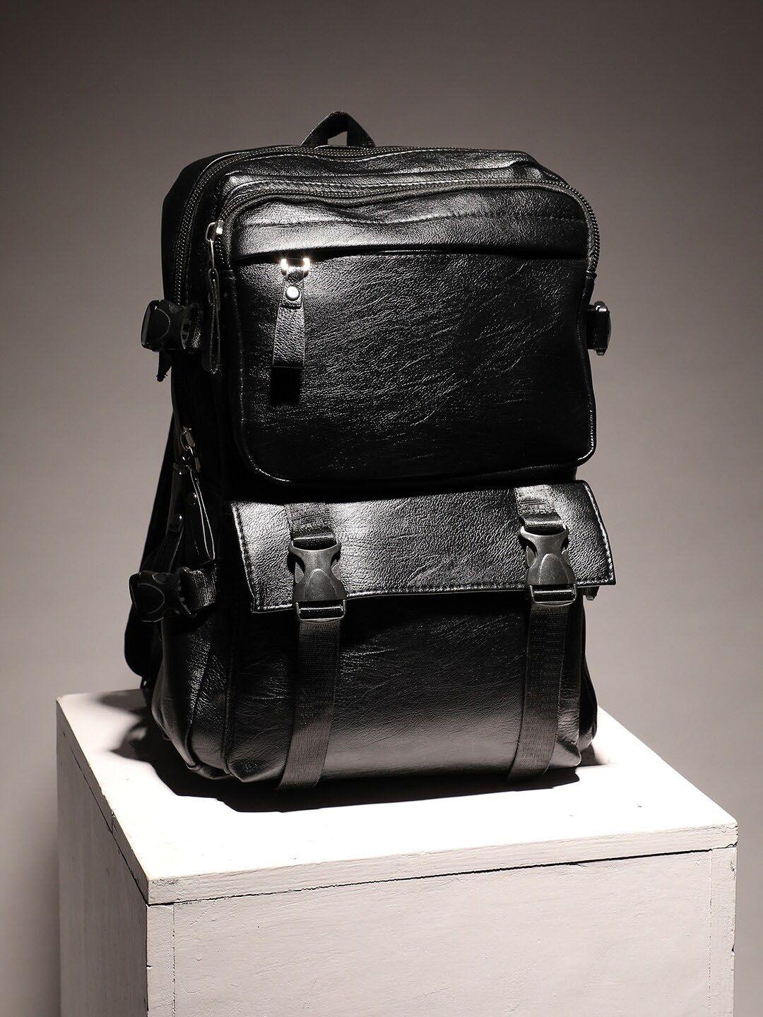 french accent men black backpack