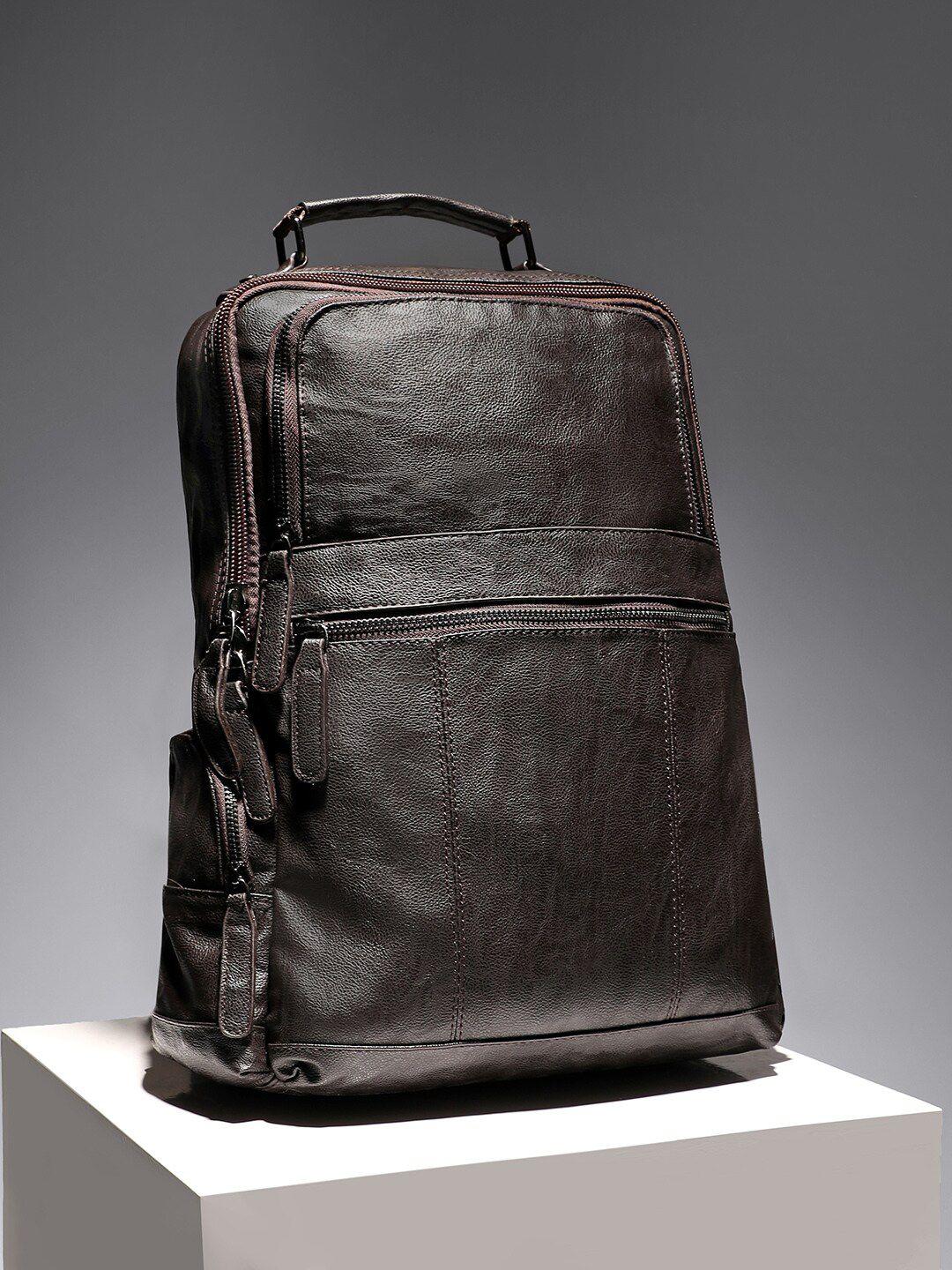 french accent men brown backpack