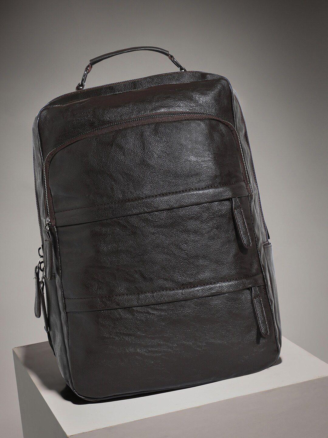 french accent men brown backpack