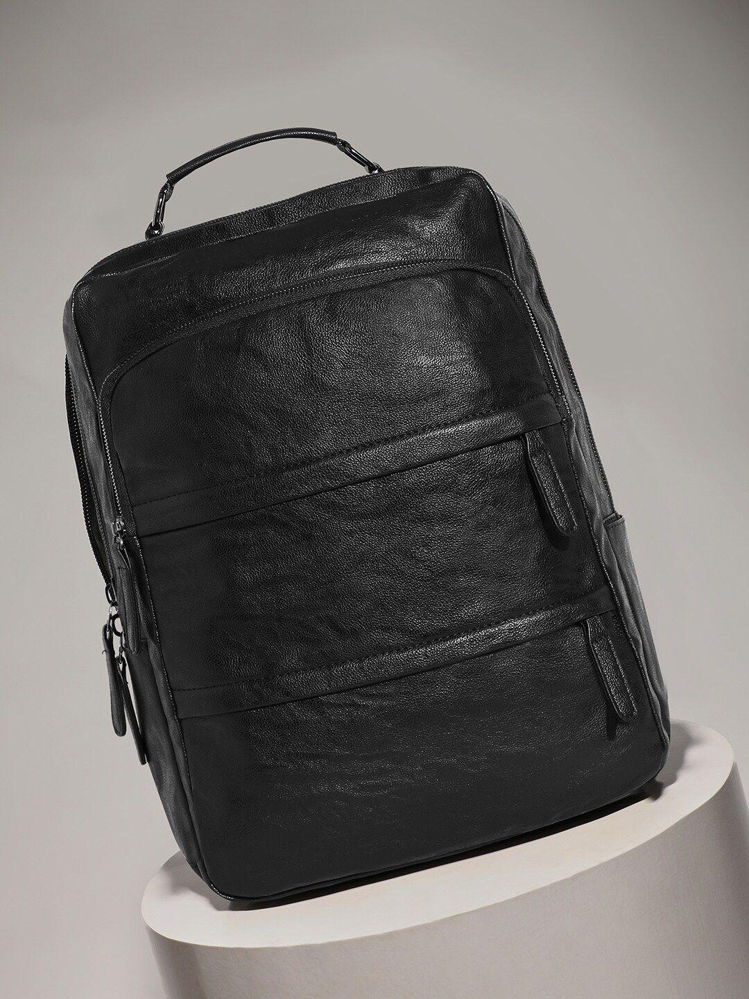 french accent men textured non-padded backpack