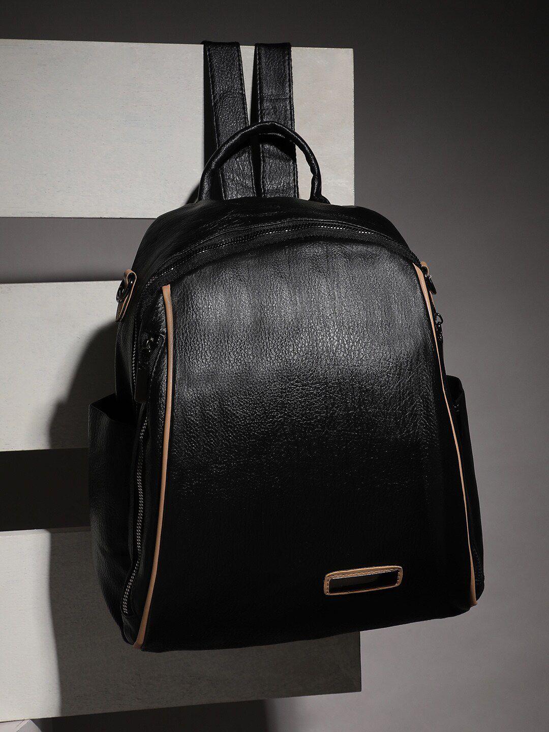 french accent men textured non-padded backpack