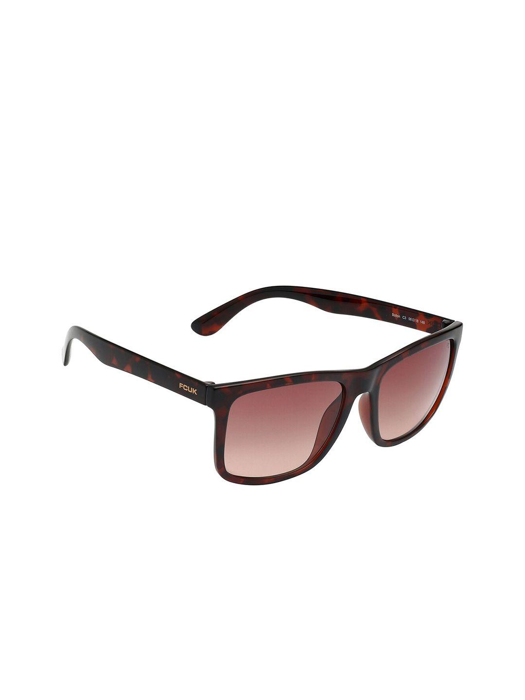 french connection brown lens square sunglasses with uv protected lens fcuk bolton c3 s