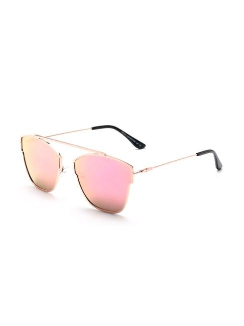 french connection fc7415 pink mirrored square sunglasses