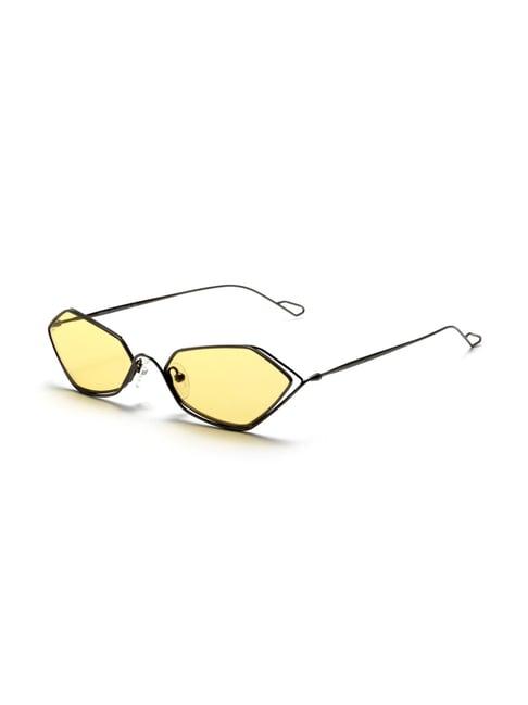 french connection fc7572 yellow rectangular sunglasses