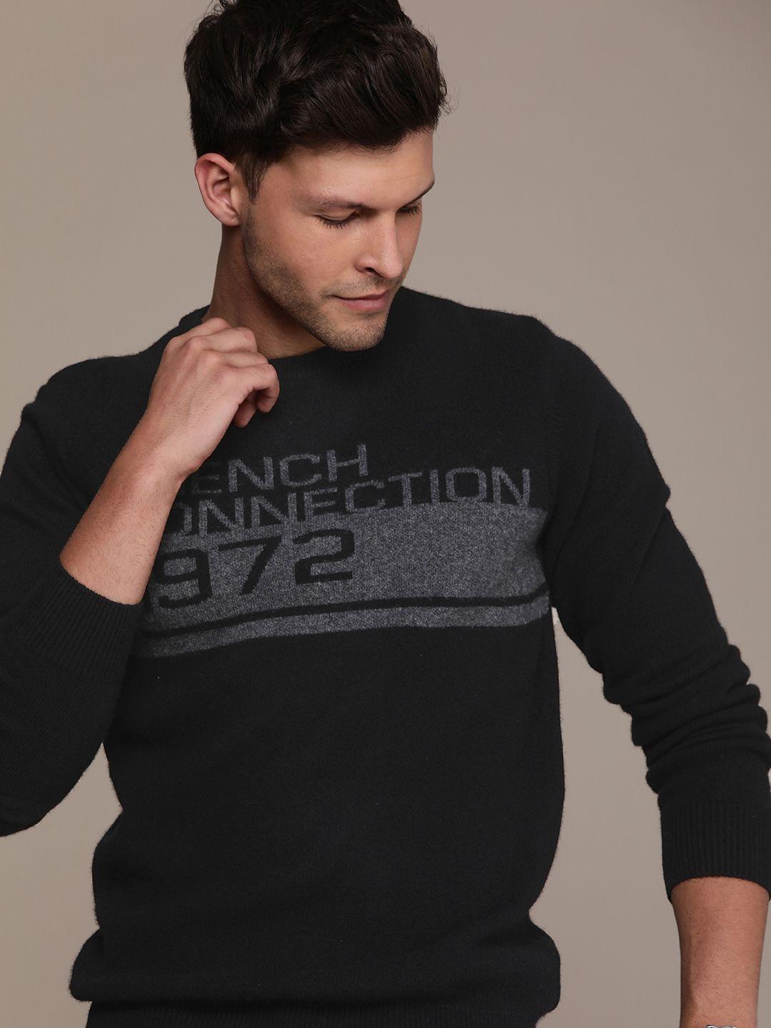 french connection men brand logo printed pullover