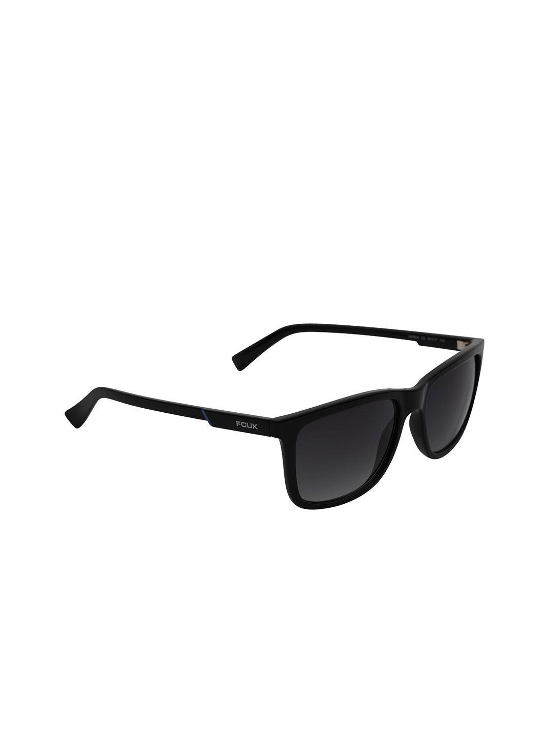 french connection men green lens& black square sunglasses &uv protected lens fcuk ashfield